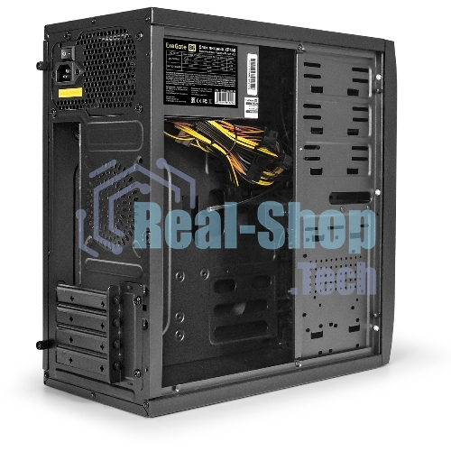 Компьютерный корпус Minitower ExeGate QA-412U Black, mATX, (XP450, Black, 120мм), 2хUSB+2хUSB 3.0, Audio