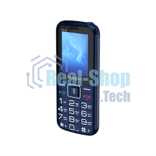 Мобильный телефон Maxvi RT-04 + док-станция, синий