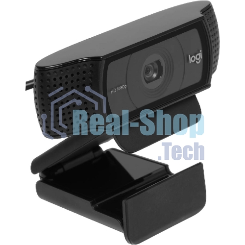 Веб-камера Logitech C920 1920x1080, 30 кадр/с, USB Type-A, микрофон (2 шт, шумоподавление), автоматическая фокусировка, автоосвещение, универсальное крепление