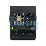 Источник бесперебойного питания Powerman UPS Back Pro 1500 black (линейно-интерактивный, 1500VA, 900W, 4xEURO) (6117061)