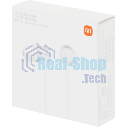 Проводные наушники Xiaomi Mi In-Ear Headphones Basic серебристый, внутриканальные, Jack 3.5 мм