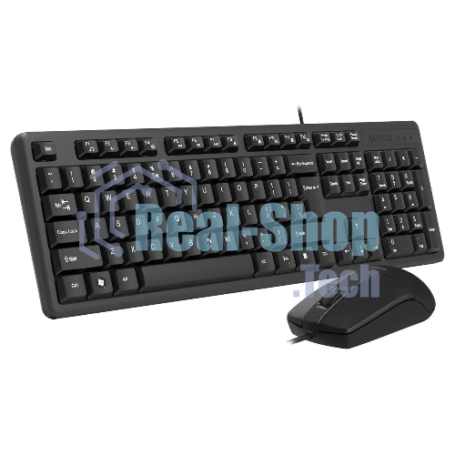 Комплект клавиатура+мышь A4Tech KK-3330S проводной, USB, 1200 DPI, чёрный