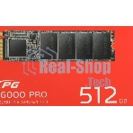 Накопитель SSD ADATA XPG GAMMIX S70 BLADE, 512Gb, PCIe 4.0 x4, M.2 2280, NVMe, R/W 7200/2600, с радиатором
