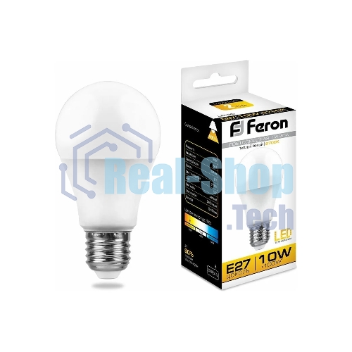 Лампа светодиодная Feron LB-92 10W 230V E27 2700K A60