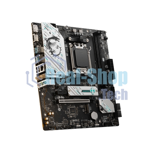Материнская плата MSI B650M GAMING WIFI, AM5, AMD B650, 2xDDR5, 4xSATA, 2xM.2, 1xPCIe 4.0 x16, 1xPCIe 3.0 x1, 1xDP, 1xHDMI, 1x2.5Gb LAN, Wi-Fi 6E, Bluetooth 5.3, 1xUSB-C 5Gbps, 3xUSB-A 5Gbps, 2xUSB-A 2.0, 1xS/PDIF, 5x3.5 мм, 7.1, mATX