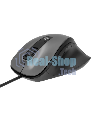Мышь проводная Oklick 504M черный/серый, 3600 dpi, USB, кнопки - 6
