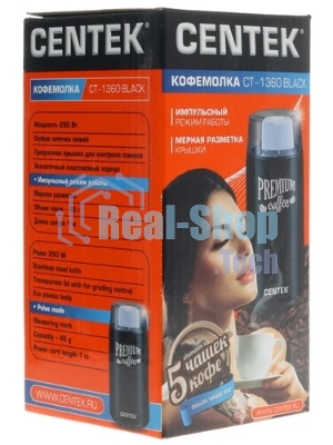 Кофемолка Centek CT-1360 Black 250Вт, 45 г