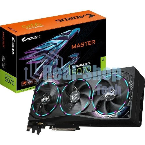 Видеокарта Gigabyte PCI-E GV-N5070AORUS M-12GD 1.0 NVIDIA GeForce RTX 5070 12Gb 192bit GDDR7 2805/28000 HDMIx1 DPx3 HDCP Ret