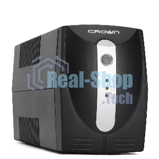 Источник бесперебойного питания Crown CMU-650X (650ВА/360 Вт; 2хEURO резервным питанием и фильтрацией; 12V/7AH х 1; пластик)