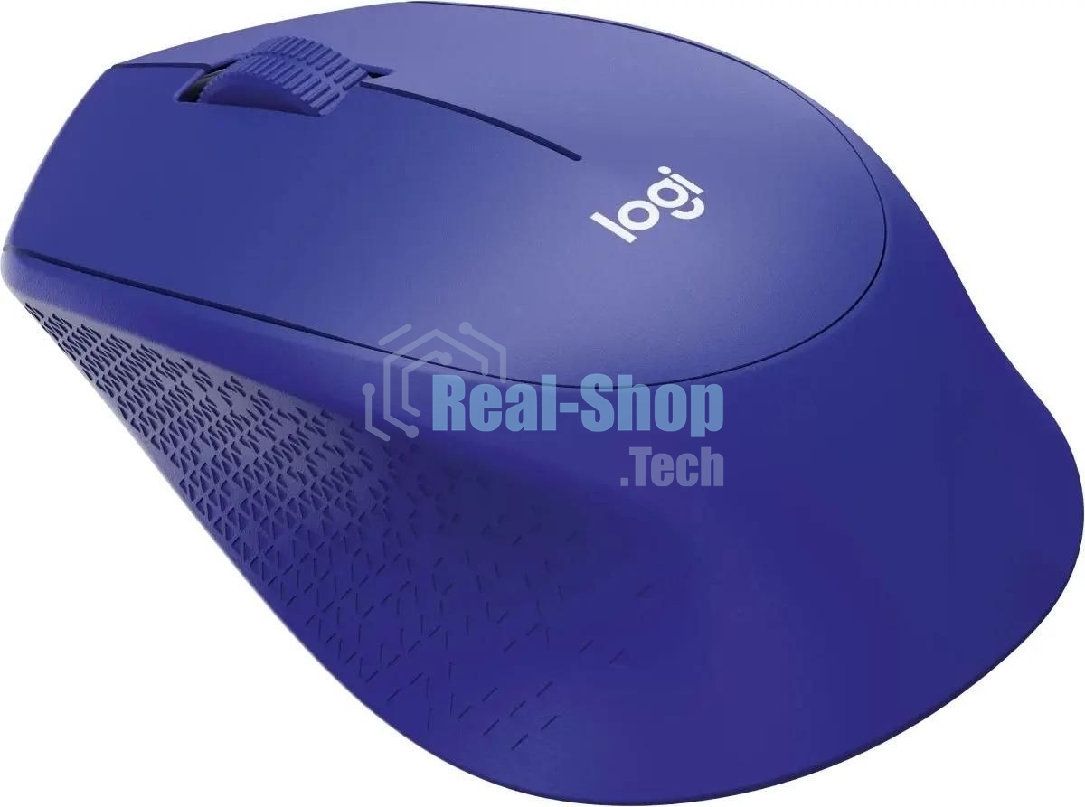 Мышь беспроводная Logitech M330 SILENT PLUS синий, 1000 dpi, радиоканал, USB, кнопки - 3