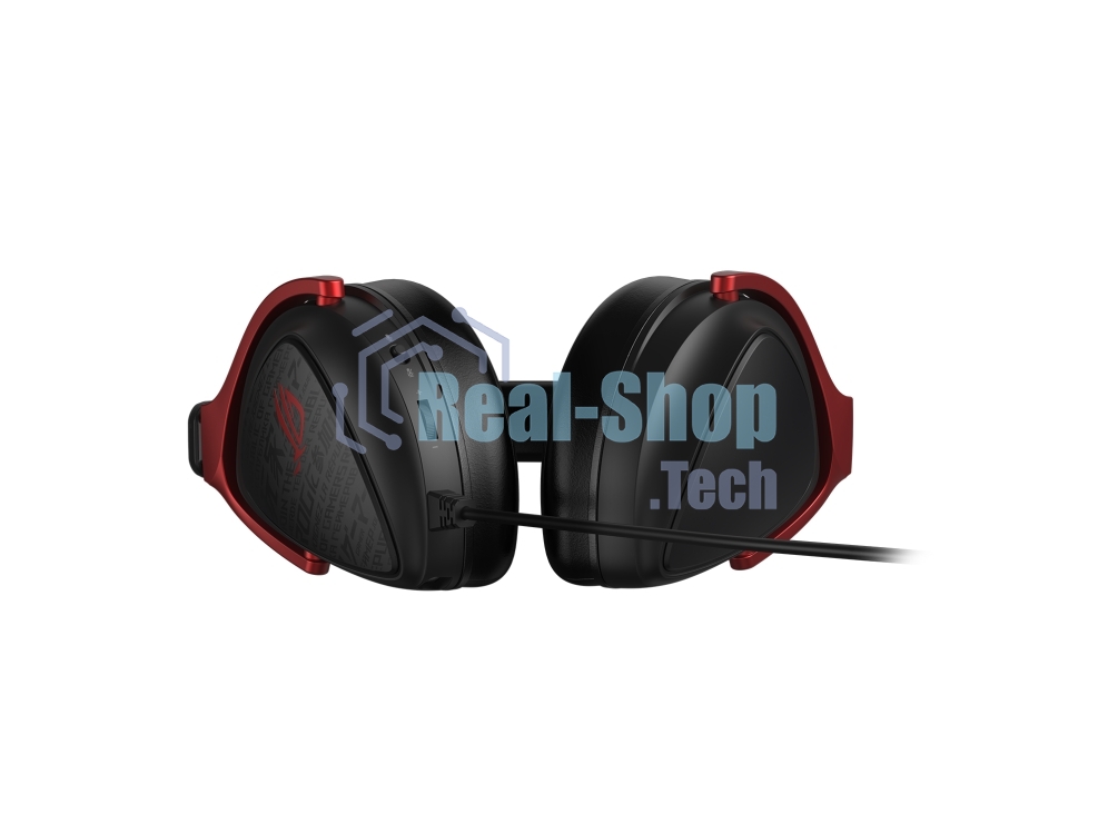 Гарнитура ASUS ROG Delta S Core чёрный-красный, проводная, 3.5 мм, съёмный микрофон, совместимость с PlayStation, Xbox