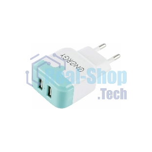 Сетевое зарядное устройство ENERGY ET-33, 2 USB разъема, 2,1А, белый (104291)