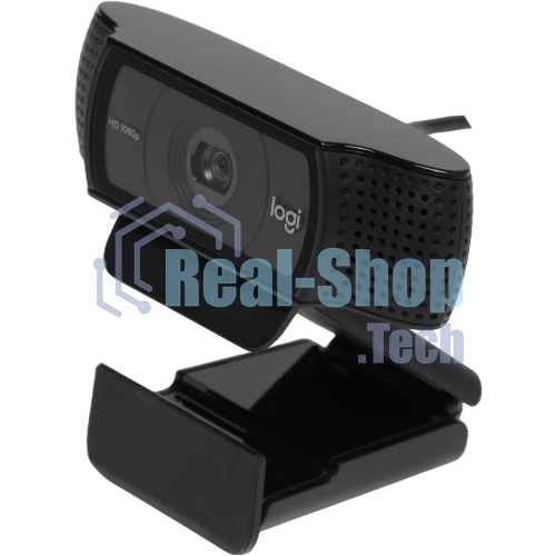 Веб-камера Logitech C920 1920x1080, 30 кадр/с, USB Type-A, микрофон (2 шт, шумоподавление), автоматическая фокусировка, автоосвещение, универсальное крепление