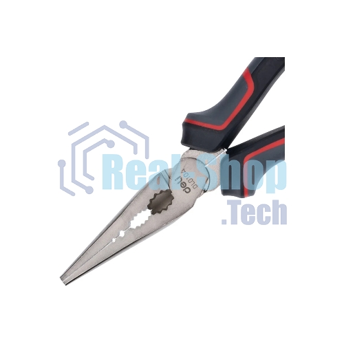 Плоскогубцы удлиненные Deli DL0104 200 мм, Cr-V, эксцентриковый шарнир, антикоррозийное покрытие, трехкомпонентная прорезиненная рукоять