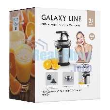 Соковыжималка GALAXY GL 0854 серебристый/черный, цитрусовая, 160 Вт, 300 мл, механическое