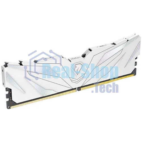 Оперативная память Netac Shadow II, DDR5, 16Gb (1x16 GB), 6000 MHz, CL38, DIMM, радиатор, белый