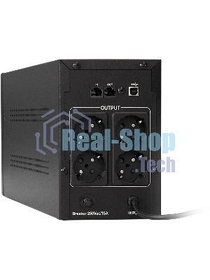 Источник бесперебойного питания ExeGate EP212519RUS SpecialPro Smart LLB-1000.LCD.AVR.4SH.RJ.USB 1000VA, черный, 4 евророзетки, USB