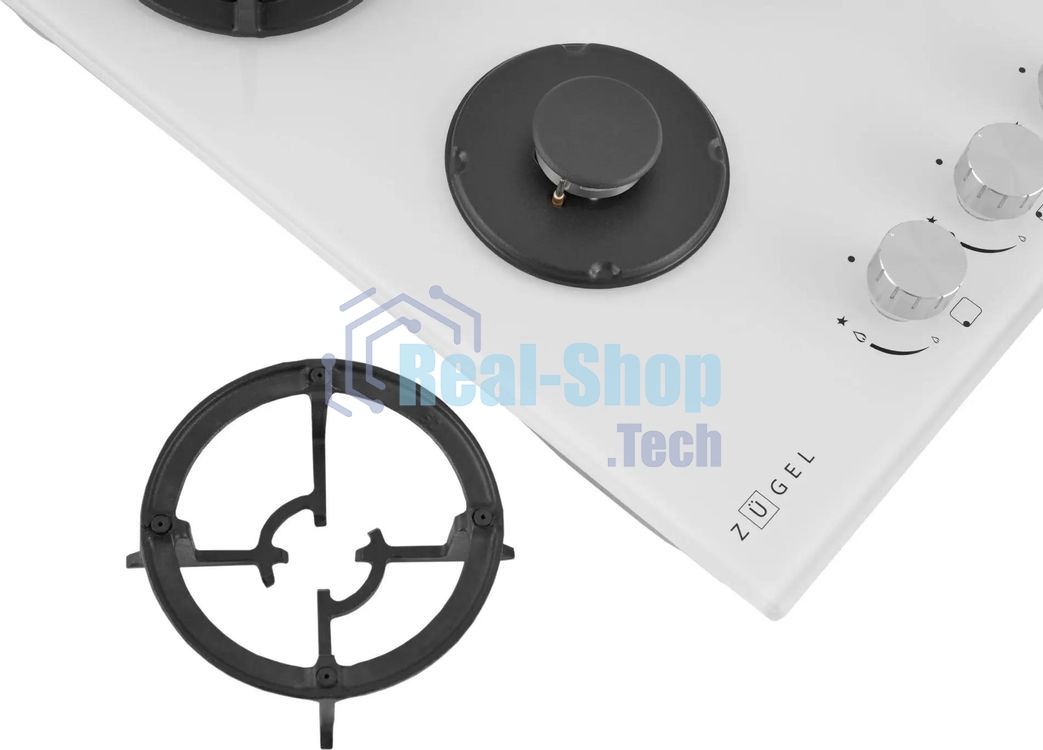 Варочная панель газ ZUGEL ZGH452W, белая
