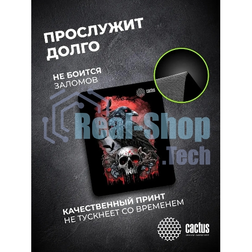 Коврик для мыши Cactus Raven 250x200x3мм (CS-MP-D14S)