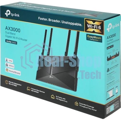Двухдиапазонный гигабитный Wi-Fi 6 роутер TP-Link Archer AX53 AX3000