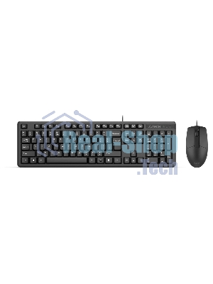Комплект клавиатура+мышь A4Tech KK-3330S проводной, USB, 1200 DPI, чёрный