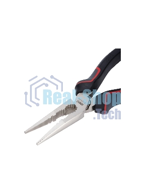 Плоскогубцы удлиненные Deli DL0104 200 мм, Cr-V, эксцентриковый шарнир, антикоррозийное покрытие, трехкомпонентная прорезиненная рукоять