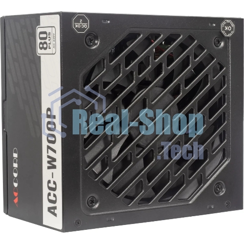Блок питания Accord ACC-W700P, 700Вт, 80 PLUS WHITE, 120мм, черный