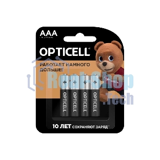 Элемент питания алкалиновый AAA/LR03 (блист. 4шт) Basic Opticell 5051002