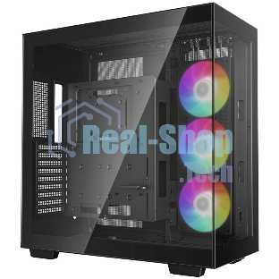 Компьютерный корпус Deepcool CH780 черный (ATX, без БП, ARGb, 4xUSB3.2 Type-A + USB3.2 Type-C) (R-CH780-BKADE41-G-1) MidiTower