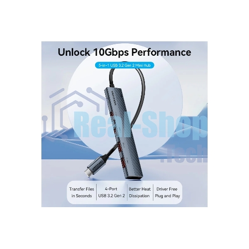USB-концентратор Vention CKHHB, USB Type-C, USB/USB Type-C, USB