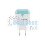 Сетевое зарядное устройство ENERGY ET-33, 2 USB разъема, 2,1А, белый (104291)