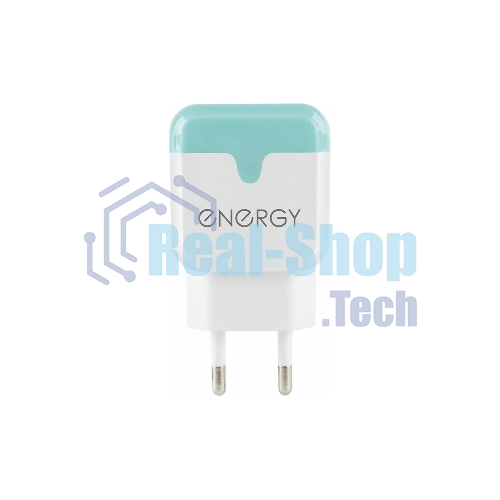 Сетевое зарядное устройство ENERGY ET-33, 2 USB разъема, 2,1А, белый (104291)