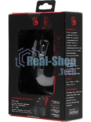 Мышь проводная A4Tech Bloody J95s черный, 8000 dpi, USB, кнопки - 9