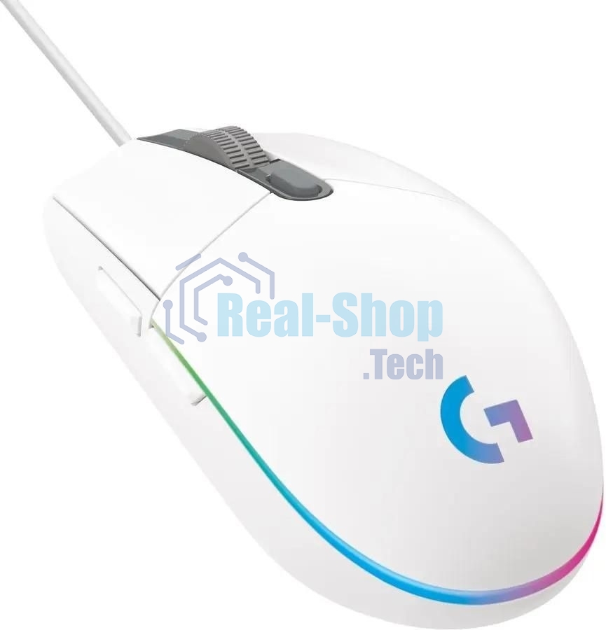 Мышь проводная Logitech G102 LIGHTSYNC белый, 8000 dpi, USB, кнопки - 6