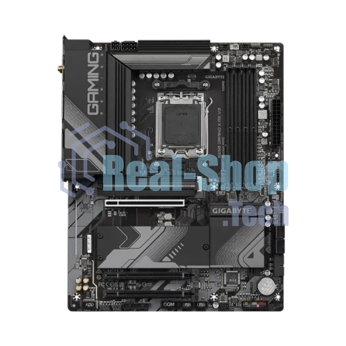 Материнская плата Gigabyte B650 GAMING X AX V2, AM5, AMD B650, 4xDDR5, 4xSATA, 3xM.2, 1xPCI-E 4.0 x16, 2xPCI-E 3.0 x1, 1xUSB-A 3.2 Gen 2, 3xUSB-A 3.2 Gen 1, 1xUSB-C 3.2 Gen 2, 1x 2.5Gb LAN, 3x3.5 мм, 7.1, ATX