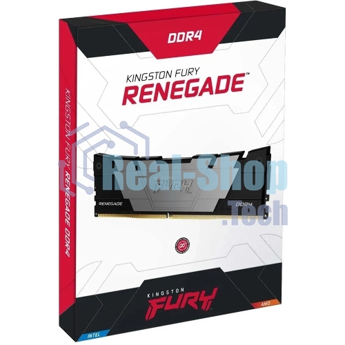Оперативная память Kingston Fury Renegade, DDR4, 16GB (2x8GB), 4266MHz, CL19, DIMM, с радиатором, черный