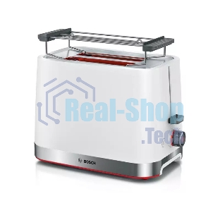 Тостер Bosch TAT4M221 белый, 970 Вт, 2 слота
