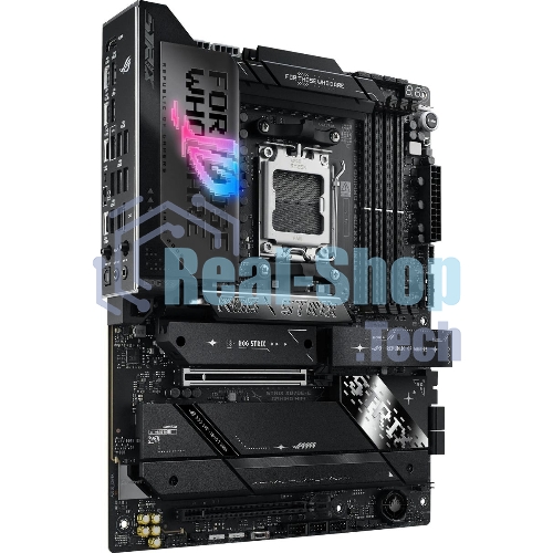 Материнская плата ASUS ROG STRIX X870E-E GAMING WIFI, AM5, AMD X870E, 4xDDR5, 4xSATA, 5xM.2, 1xPCI-E 5.0 x16, 1xPCI-E 4.0 x4, 1xHDMI, 1xUSB-C 3.2 Gen 2, 1xUSB-C 3.2 Gen 2x2, 2xUSB-C 4.0, 1x 5Gb LAN, 9xUSB-A 3.2 Gen 2, 2x3.5 мм, TOSLINK, 1xWi-Fi 7, ATX