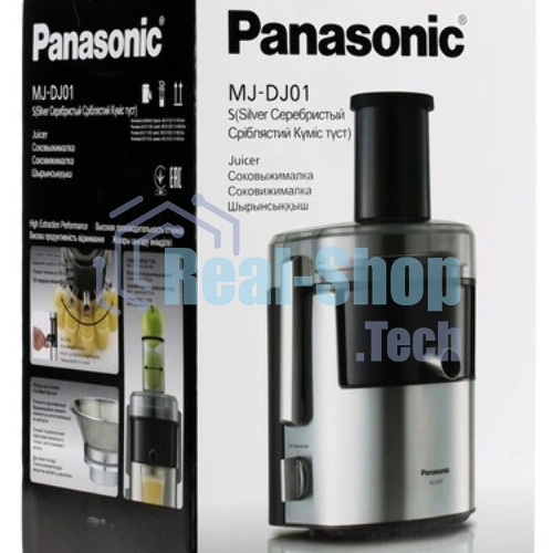 Соковыжималка Panasonic MJ-DJ01STN серебристый, центробежная, 800 Вт, 1500 мл, механическое