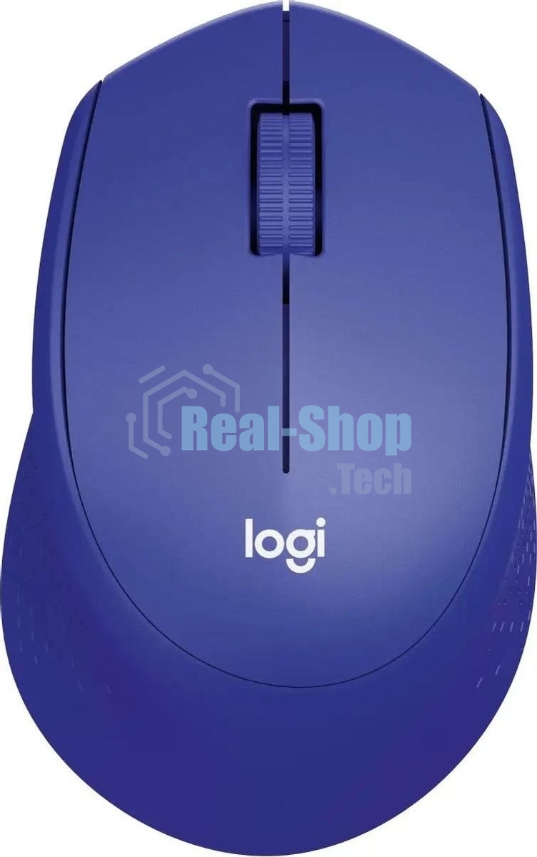 Мышь беспроводная Logitech M330 SILENT PLUS синий, 1000 dpi, радиоканал, USB, кнопки - 3