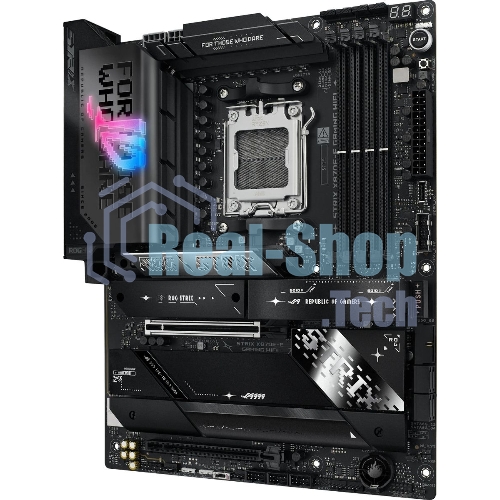 Материнская плата ASUS ROG STRIX X870E-E GAMING WIFI, AM5, AMD X870E, 4xDDR5, 4xSATA, 5xM.2, 1xPCI-E 5.0 x16, 1xPCI-E 4.0 x4, 1xHDMI, 1xUSB-C 3.2 Gen 2, 1xUSB-C 3.2 Gen 2x2, 2xUSB-C 4.0, 1x 5Gb LAN, 9xUSB-A 3.2 Gen 2, 2x3.5 мм, TOSLINK, 1xWi-Fi 7, ATX
