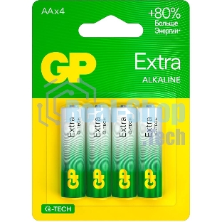 Батарея GP Extra Alkaline 15AXA21-2CRSBC4 AA (4шт) блистер