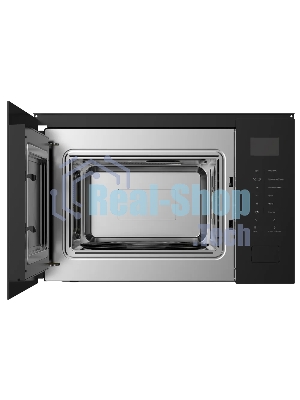 Встраиваемая микроволновая печь Kuppersberg HMW 652 B, ВхШхГ 389х595х379, объем 25 л, мощность 900 Вт, 5 уровней мощности, гриль, 8 автоматических программ, размораживание, сенсорное управление, черный
