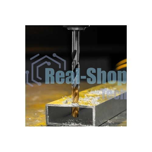 Сверло спиральное по металлу Denzel 9 x 125мм, Р6М5, Golden Tip, многогранная заточка