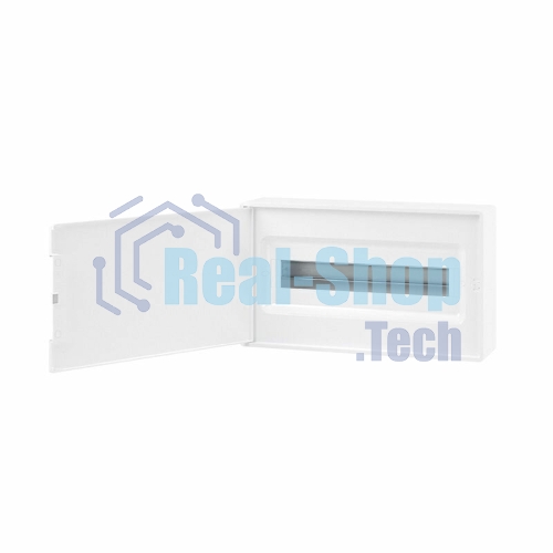 Щиток настенный FRAME DKC F18W1WW 18мод. с бел. дверцей с 2 шинами PEN на 8 и 10 отверст. белый