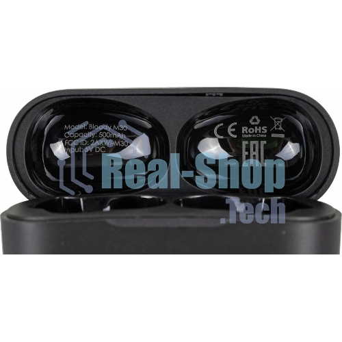 Наушники TWS A4Tech Bloody M30 черный, внутриканальные, Bluetooth