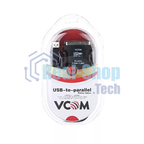 Кабель AM/LPT 1.8м VCOM адаптер USB -> LPT (прямое подключение к LPT порту принтера), VUS7052