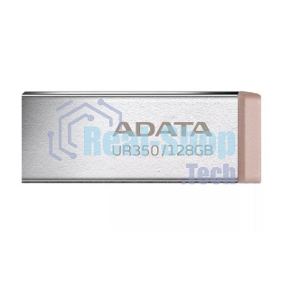 Флешка USB ADATA UR350 (UR350-128G-RSR/BG), 128Gb, USB 3.2, R/W 100/15, серебристый/коричневый
