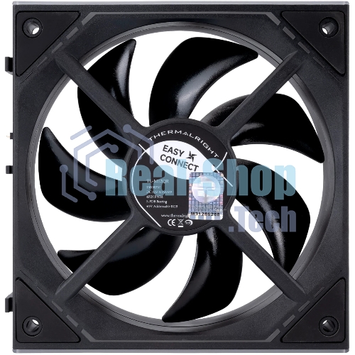 Кулер для корпуса Thermalright TL-M12QR Reverse (124x120x25mm, 4-pin PWM, ARGB, 47.6CFM, 23.2dBA, 1500RPM, черный)