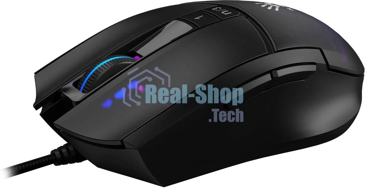 Мышь проводная A4Tech Bloody L65 Max черный/фиолетовый, 12000 dpi, USB, кнопки - 7